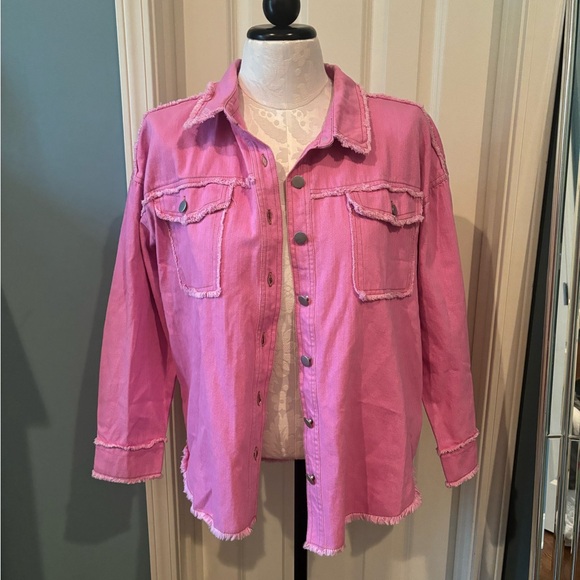 JODIFL Jackets & Blazers - NWT Pink Jodifl Shacket